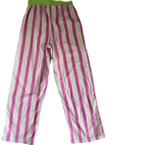 STEVE Girls VINTAGE Y2K Cozy Striped FLANNELETTE Monkey Theme PJ PANTS Size L - Picture 2 of 7